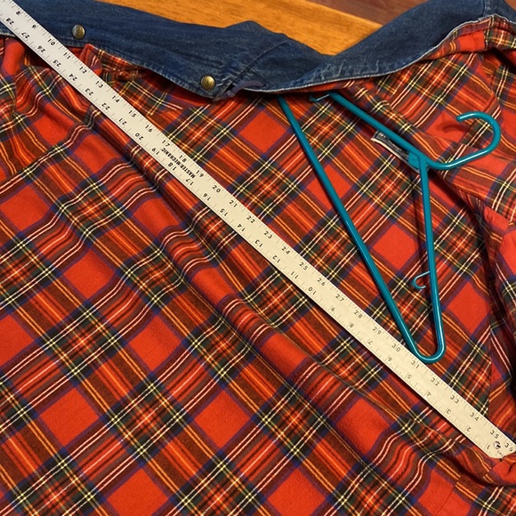 Vintage denim barn coat - flannel utility jacket - Picture 8 of 8